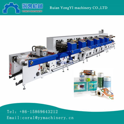 Impresora flexográfica de 8 colores con doble servomotor RY-320 para impresión de etiquetas PA PE CPP, máquina de impresión por estaciones
